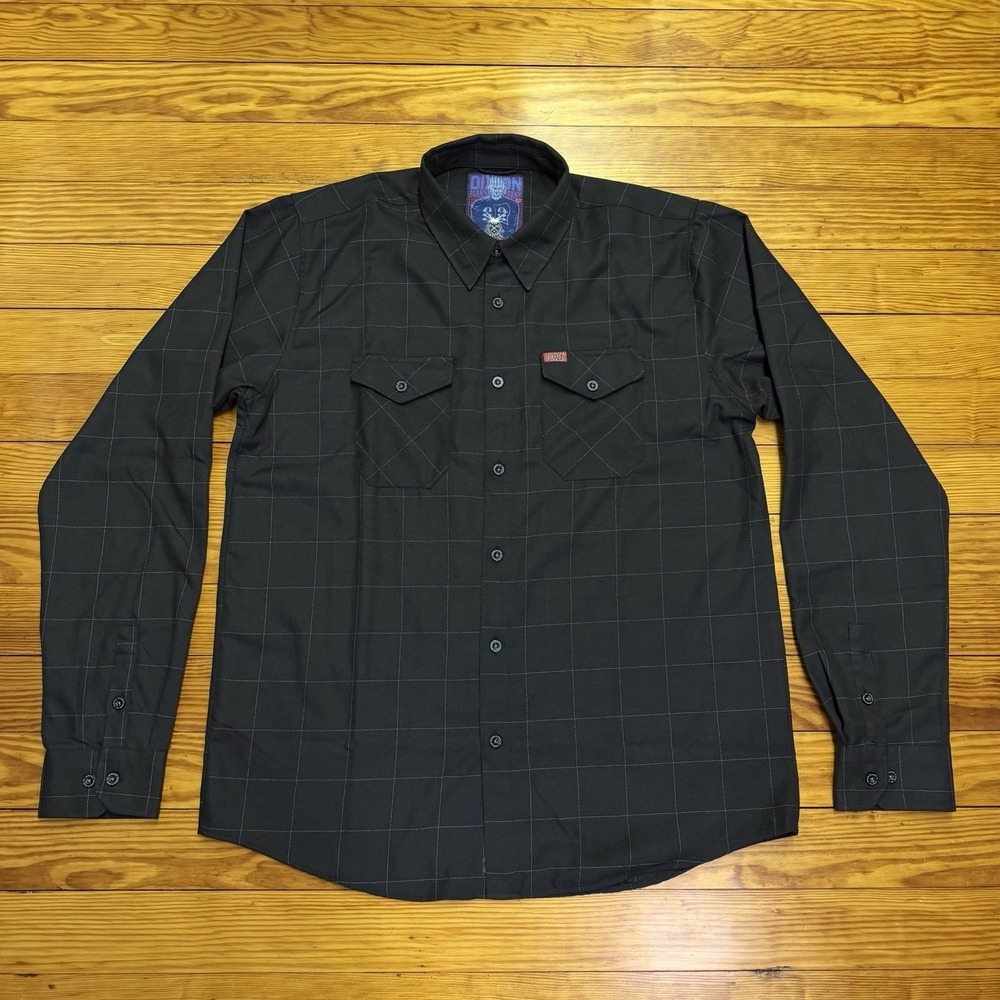 Dixxon The Pinhead Flannel Shirt Men's XLT Black Gray Plaid Hellraiser Horror